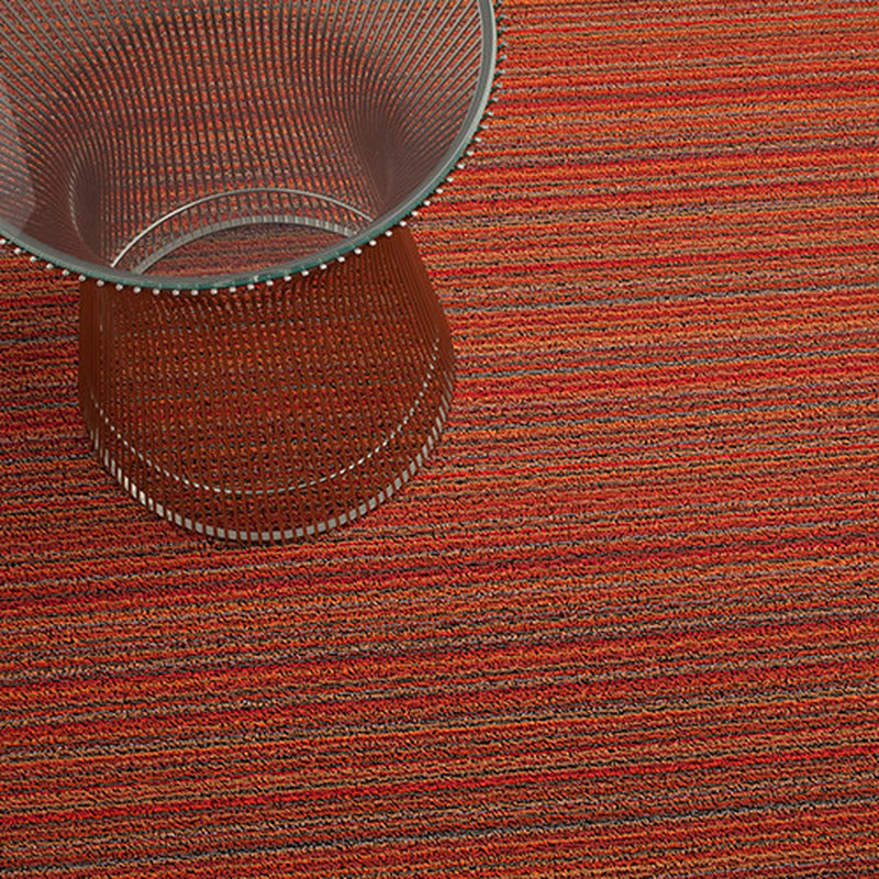 Tapis shag à rayures fines pour intérieur/extérieur