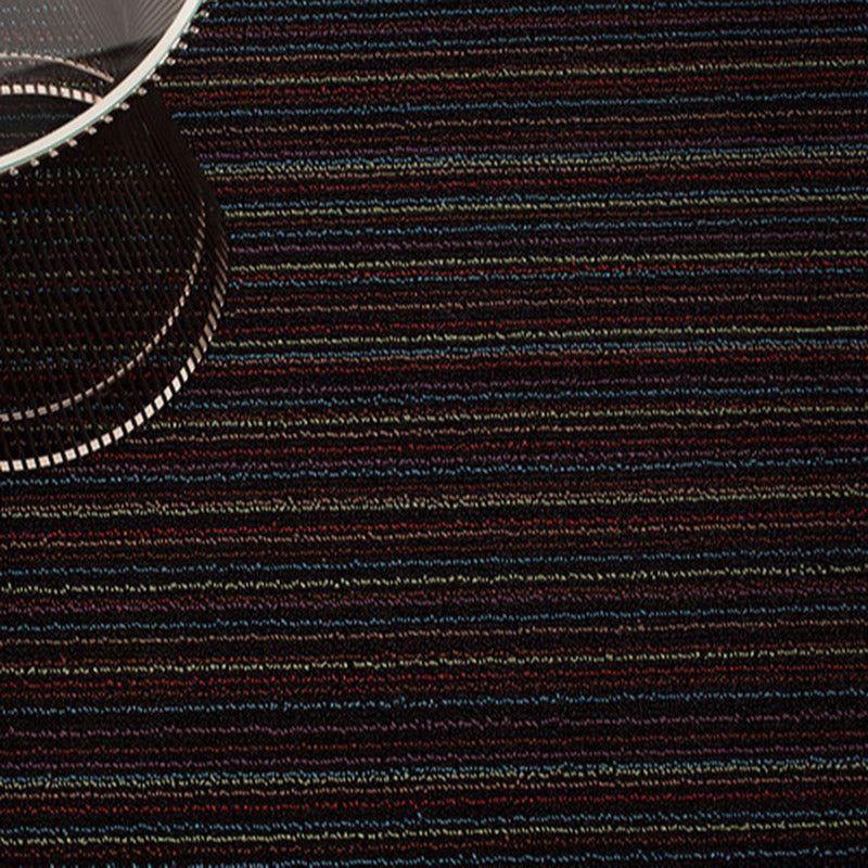Tapis shag à rayures fines pour intérieur/extérieur
