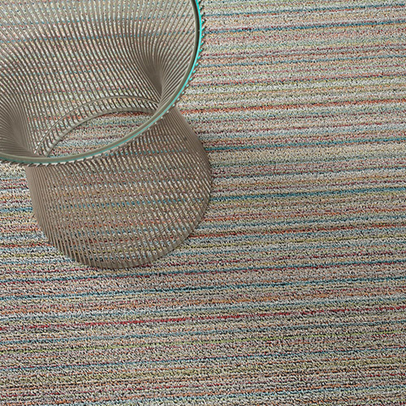 Tapis shag à rayures fines pour intérieur/extérieur