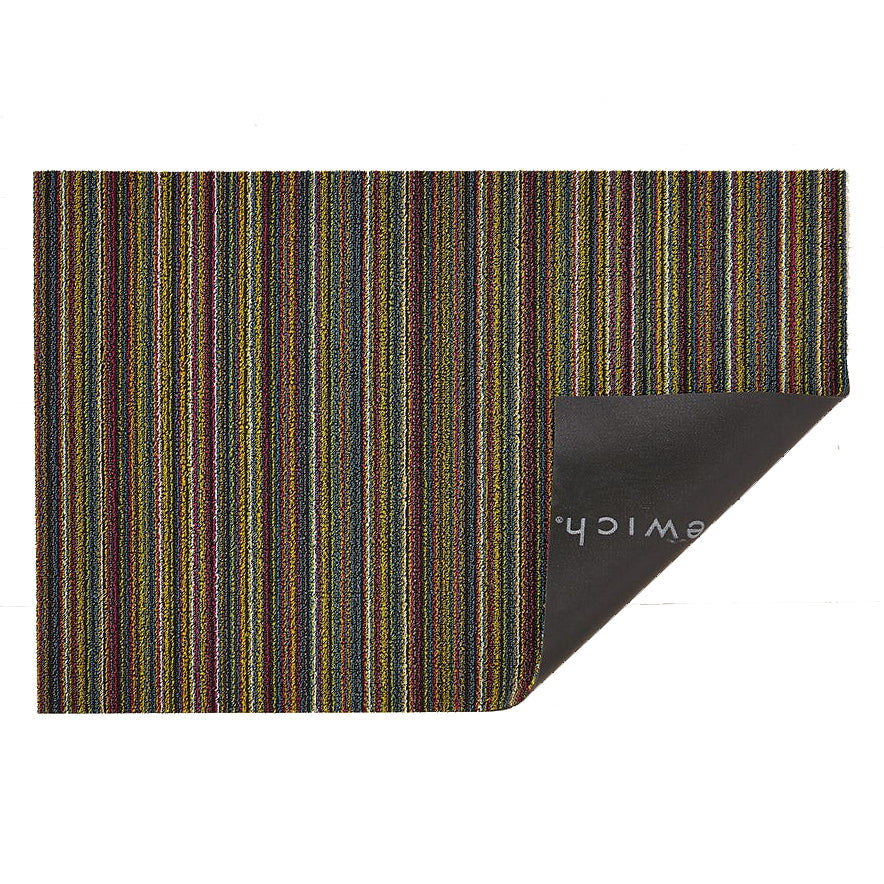Tapis shag à rayures fines pour intérieur/extérieur