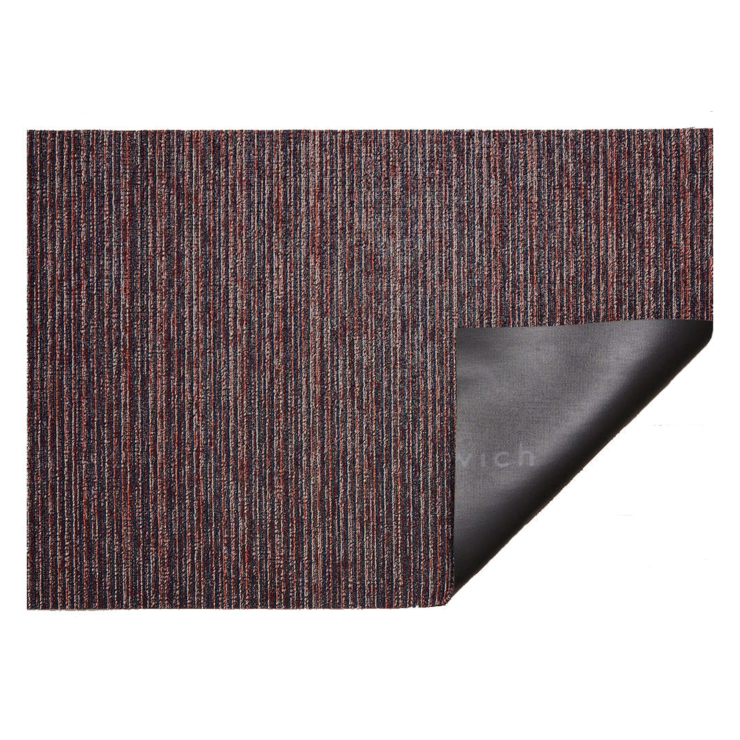 Tapis shag à rayures fines pour intérieur/extérieur