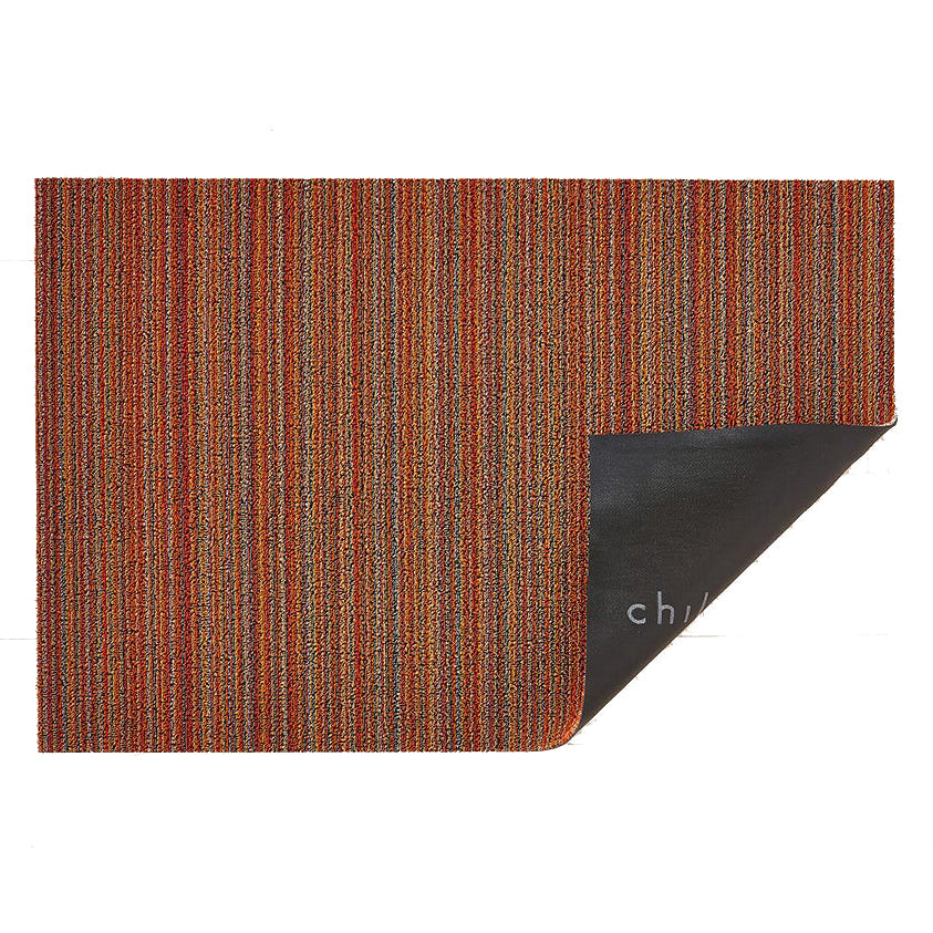 Tapis shag à rayures fines pour intérieur/extérieur