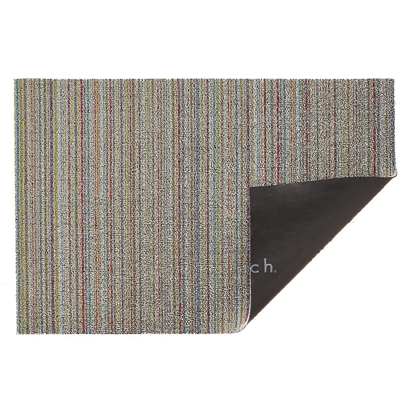 Tapis shag à rayures fines pour intérieur/extérieur