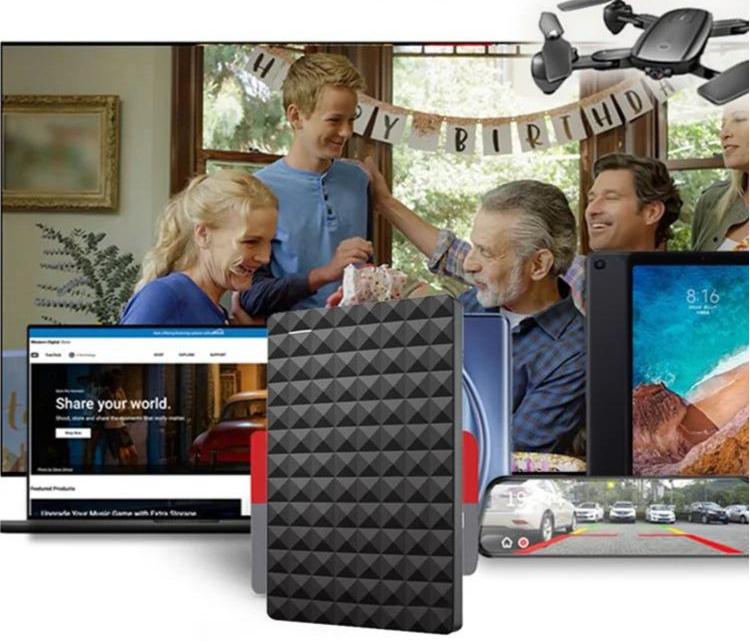 DataCore – Externý pevný disk 1TB – Štíhly prenosný USB 3.0 disk