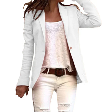 Schlanker langärmeliger Blazer mit Revers und Knopf - Walela
