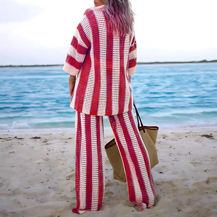De Soleil Set da Spiaggia Lavorato a Maglia – Leggero, Arieggiato & Godersi con Stile
