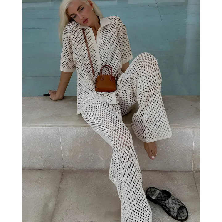 De Soleil Set da Spiaggia Lavorato a Maglia – Leggero, Arieggiato & Godersi con Stile
