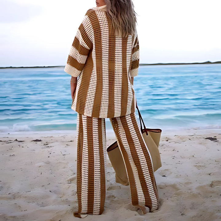 De Soleil Set da Spiaggia Lavorato a Maglia – Leggero, Arieggiato & Godersi con Stile