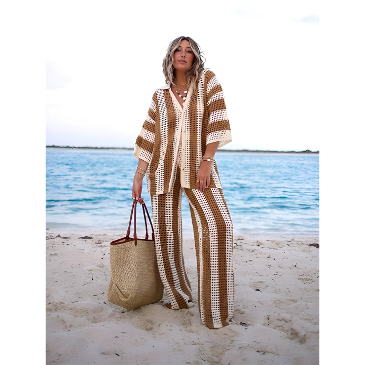 De Soleil Set da Spiaggia Lavorato a Maglia – Leggero, Arieggiato & Godersi con Stile