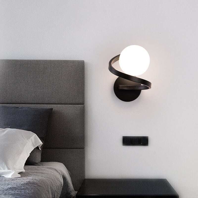 GlowFlex - Moderne gebogene minimalistische Wandleuchte aus Eisen