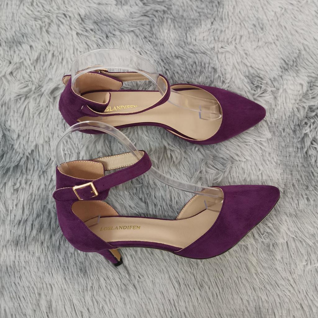 Zavando - Dünne Wildleder High-Heel Sandalen Pumps für Damen