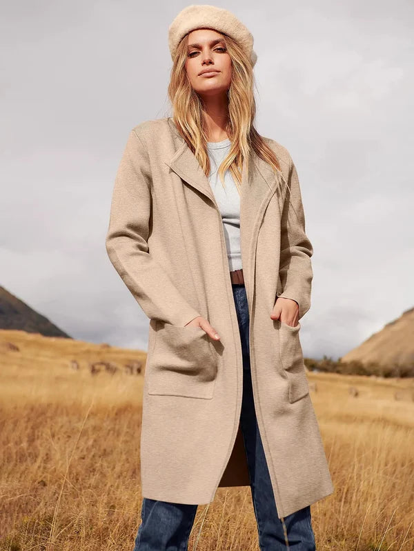 Stylische lange Strickjacke für Frauen - Davie