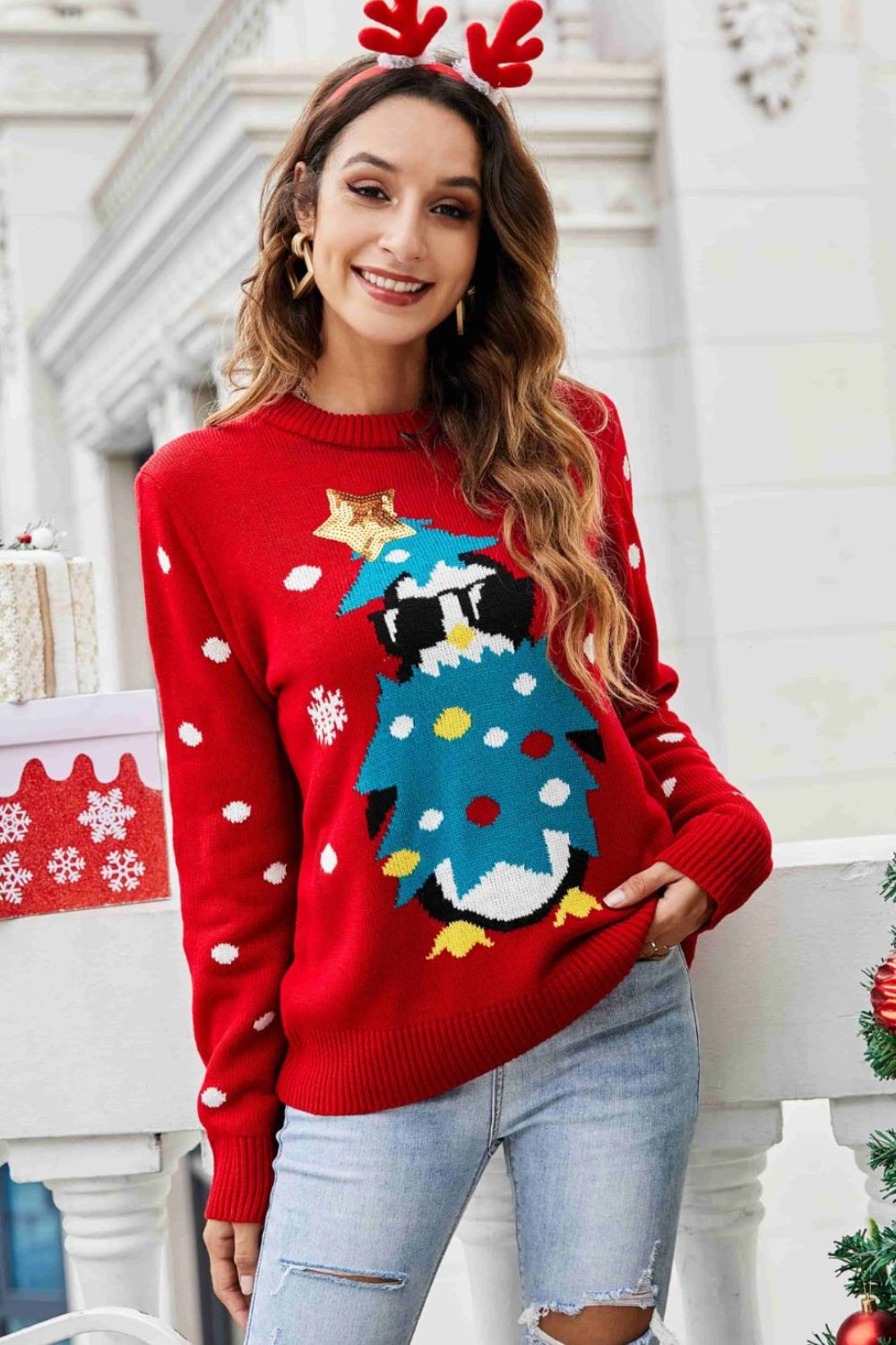Maglione di Natale con Pinguino - Maglione festivo e comodo