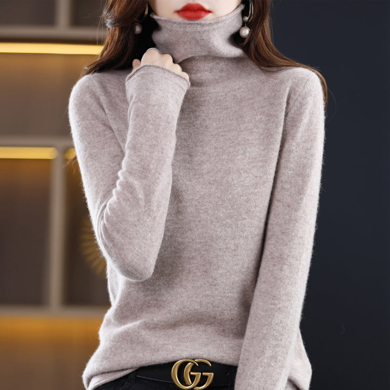 Audrey rullekravepullover – elegant uldpullover til kolde dage