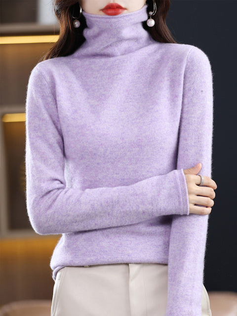 Audrey rullekravepullover – elegant uldpullover til kolde dage