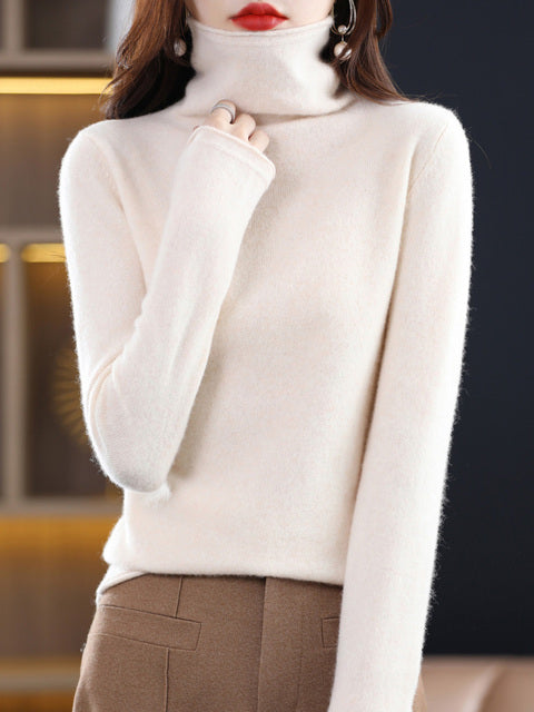 Audrey rullekravepullover – elegant uldpullover til kolde dage