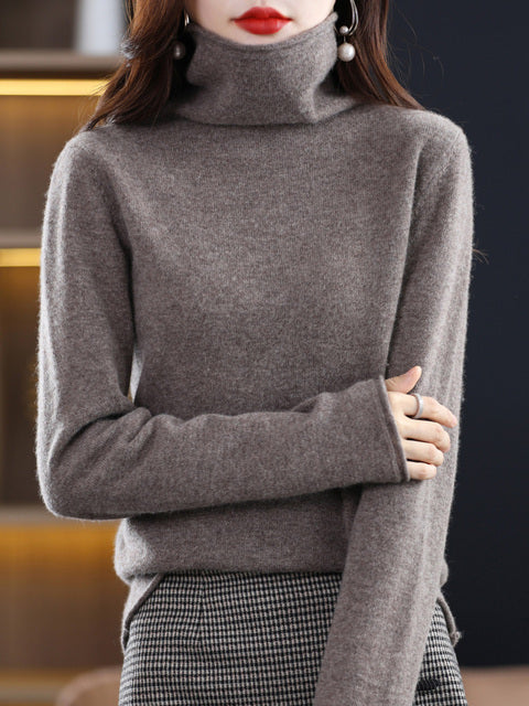Audrey rullekravepullover – elegant uldpullover til kolde dage