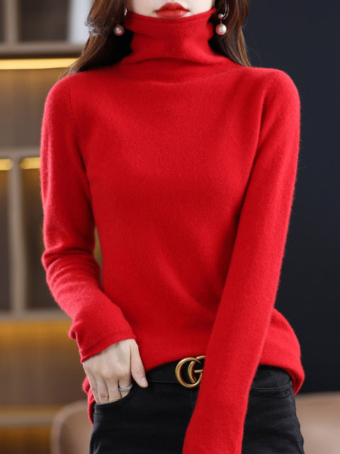 Audrey rullekravepullover – elegant uldpullover til kolde dage