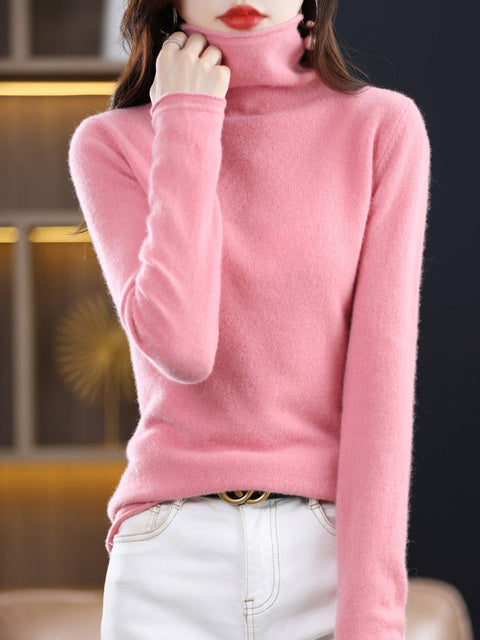 Audrey rullekravepullover – elegant uldpullover til kolde dage