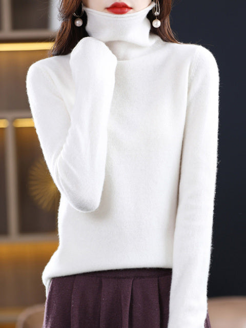 Audrey rullekravepullover – elegant uldpullover til kolde dage