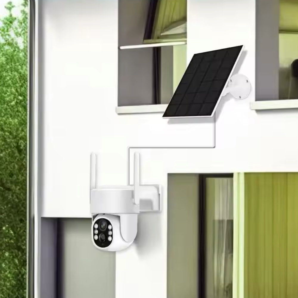 Drahtlose Überwachungskamera für den Außenbereich | Solarpanel-Stromversorgung | HD-Bilder