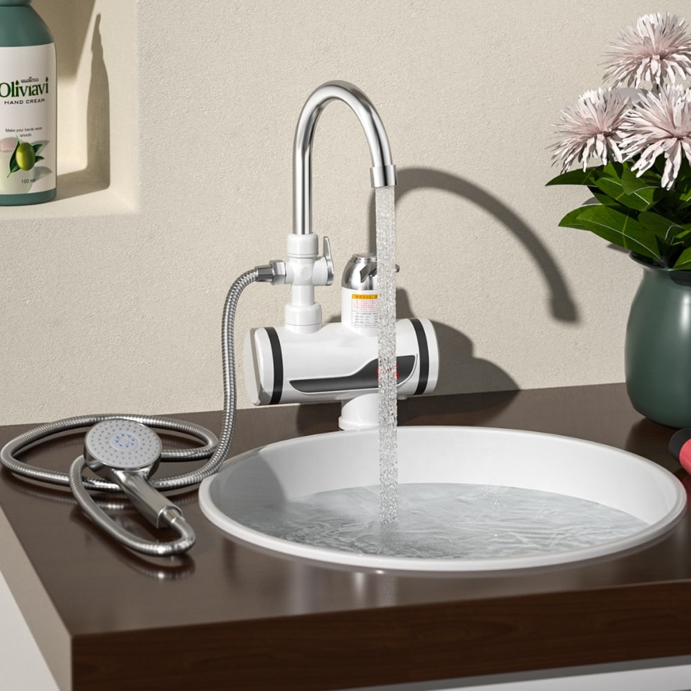 Robinet et douche avec chauffage intégré pour eau chaude instantanée