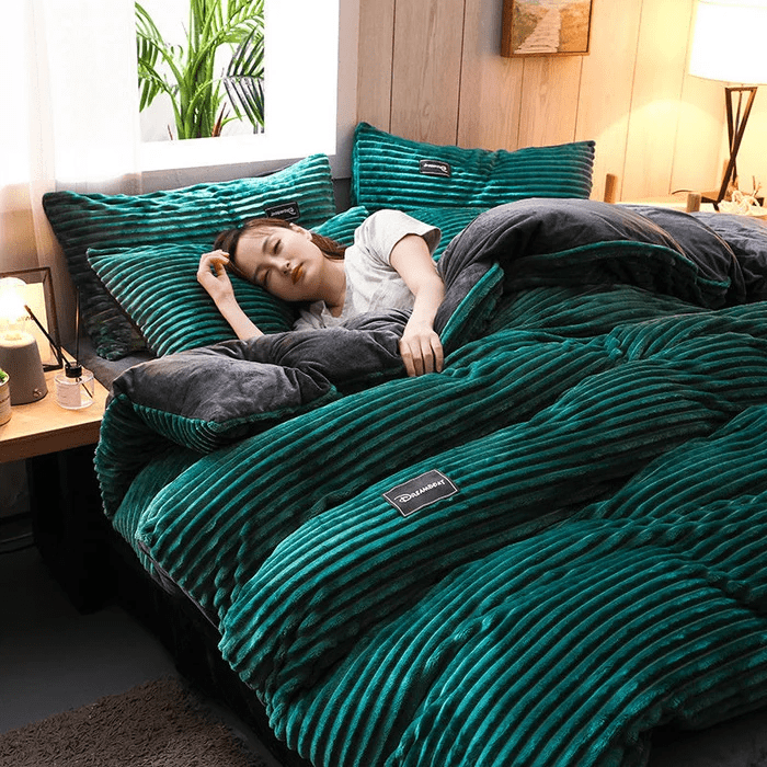 Fluwel – Winter-Bettwäsche-Set aus Plüschfleece – Warm & weich schlafen
