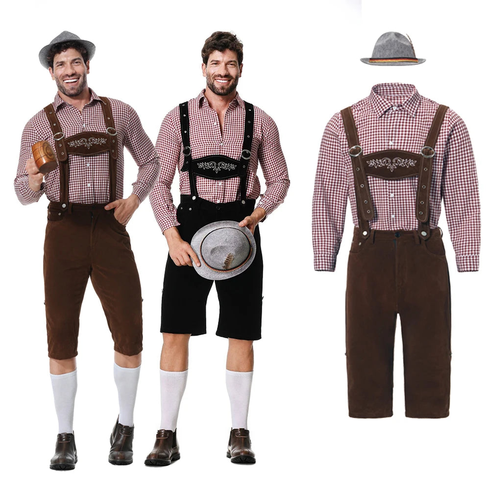 Devako Lederhosen Oktoberfest Kostüm für Herren – Dreiteiliges Set