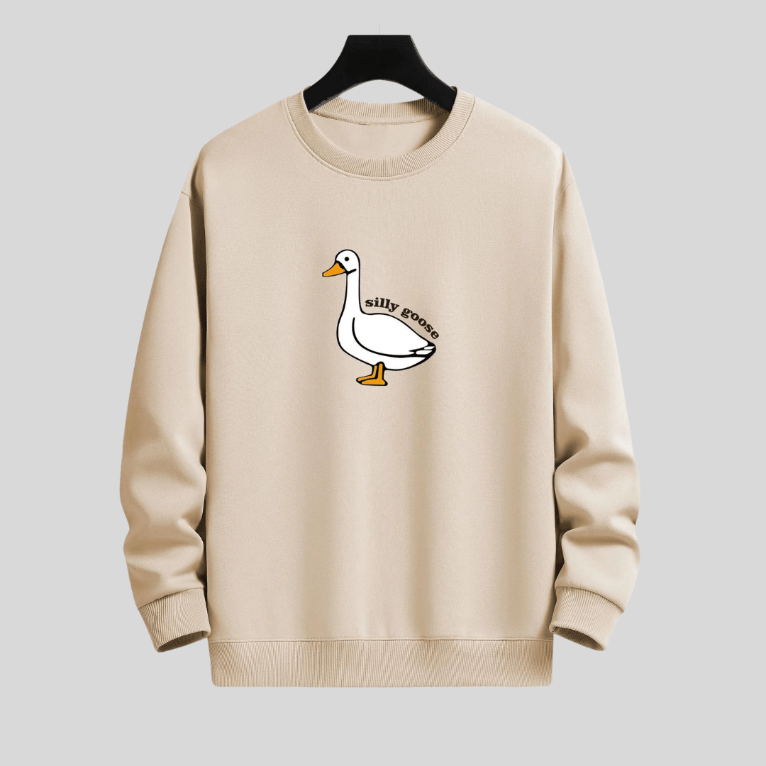 Zanomi – Sweat à capuche unisexe Silly Goose – Confortable avec imprimé ludique