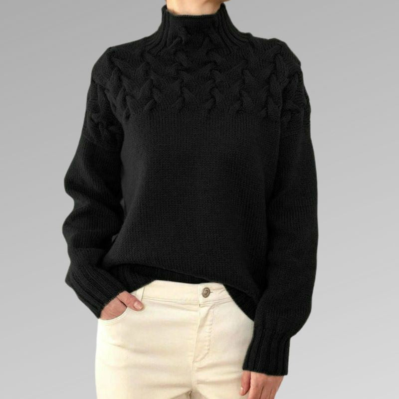 Unifarbener Rollkragenpullover - Isley