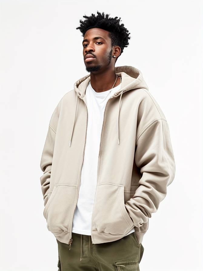 Devako Drift Cardigan décontracté à fermeture éclair pour hommes - Confortable et élégant