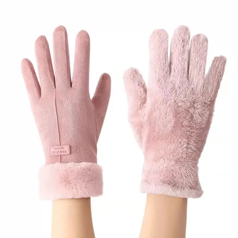 Warme Wildleder-Damenhandschuhe - VelvTouch