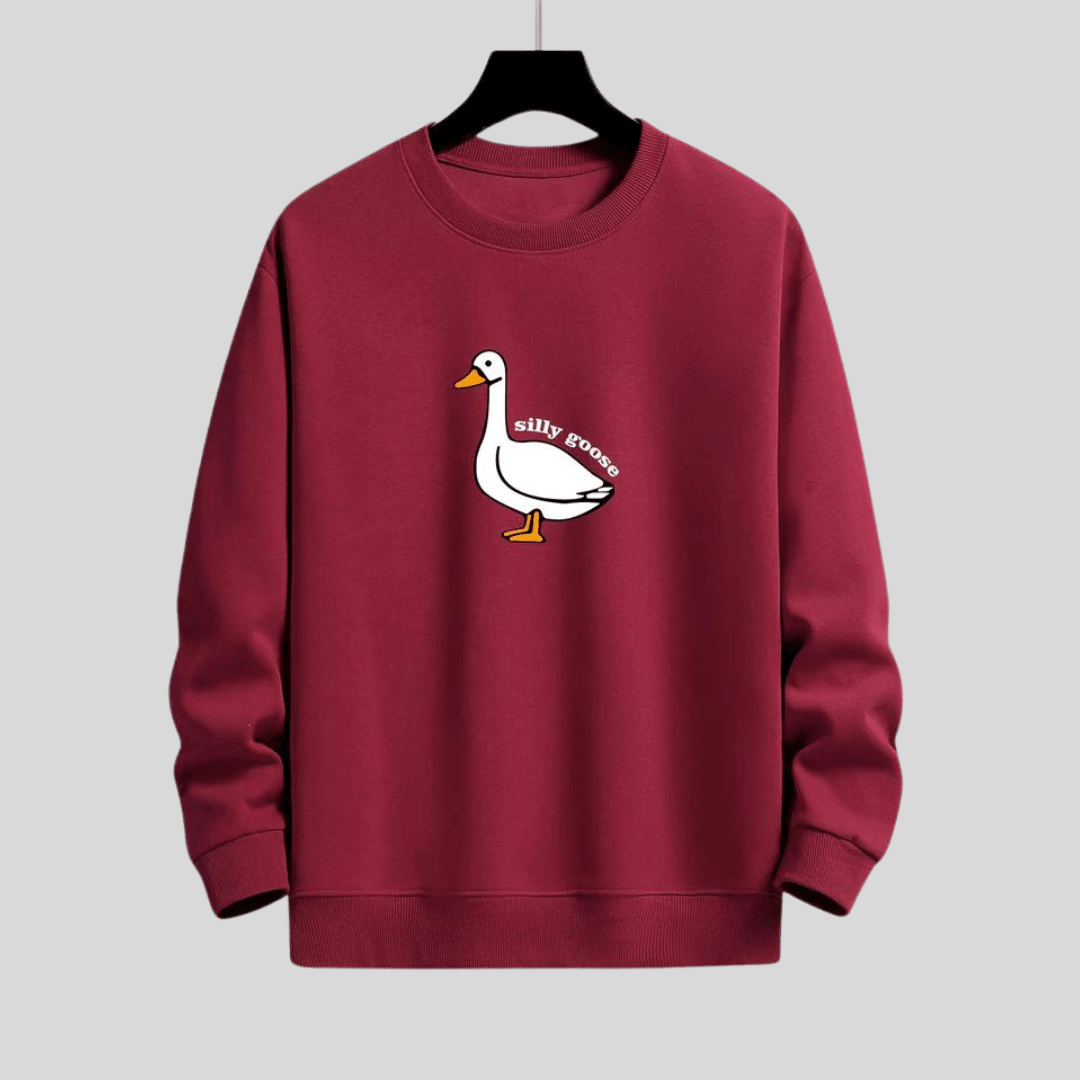 Zanomi – Sweat à capuche unisexe Silly Goose – Confortable avec imprimé ludique
