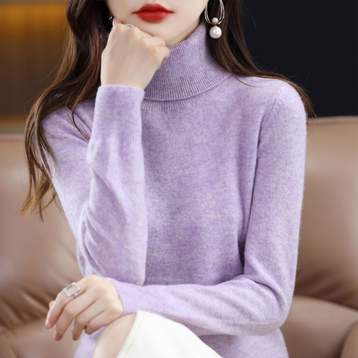 Elena Kaschmir rullekravepullover – luksuriøs, varm & stilfuld