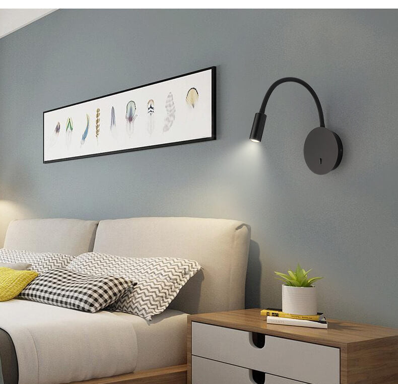 FlexiGlow - Moderne LED-Wandleuchte mit 360 Grad verstellbarem Licht