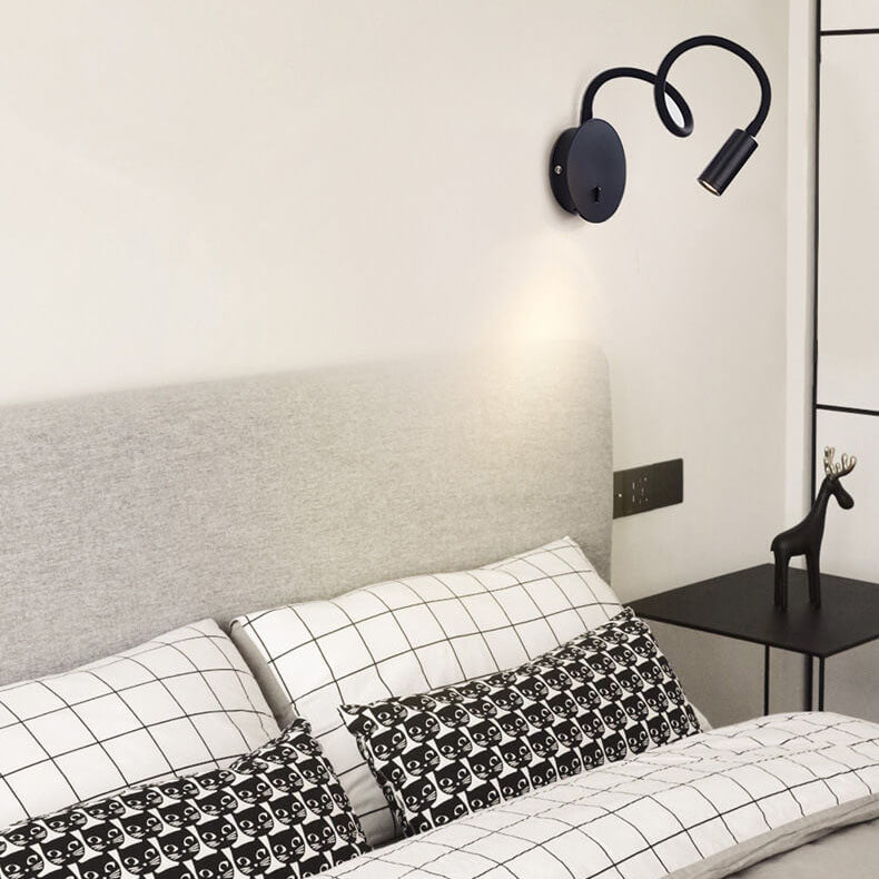 FlexiGlow - Moderne LED-Wandleuchte mit 360 Grad verstellbarem Licht