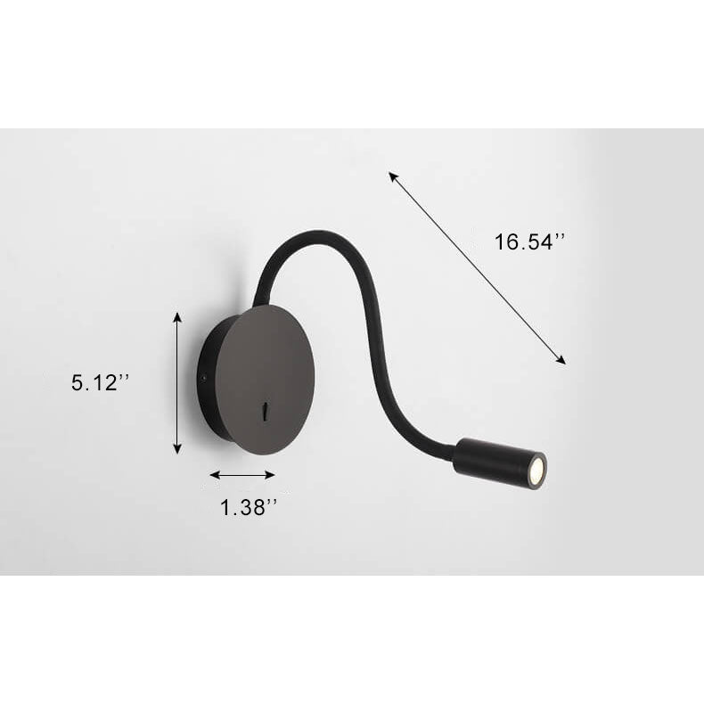 FlexiGlow - Moderne LED-Wandleuchte mit 360 Grad verstellbarem Licht