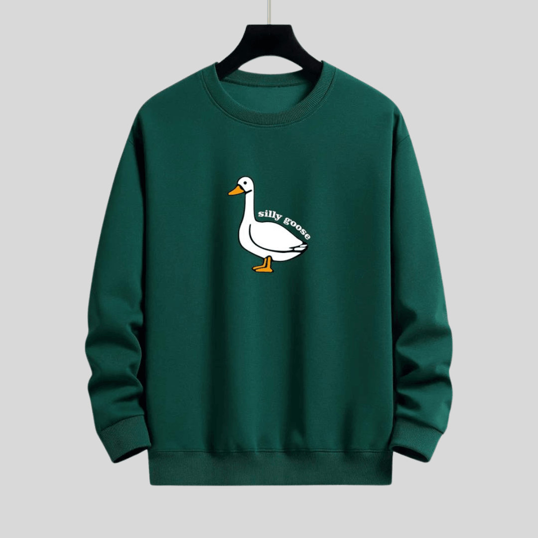 Zanomi – Sweat à capuche unisexe Silly Goose – Confortable avec imprimé ludique