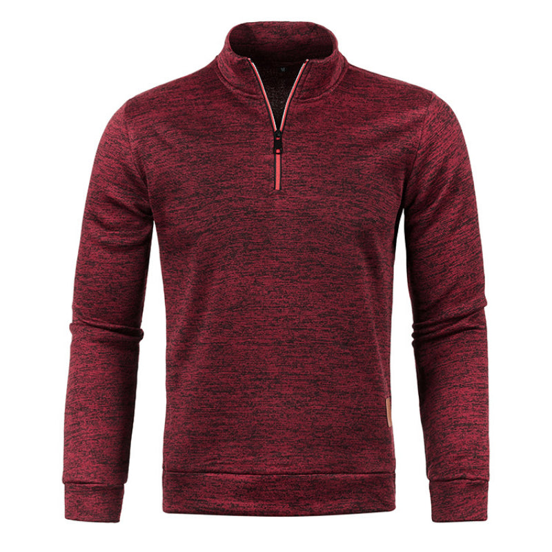 Maglione da uomo in maglia calda con collo a polo