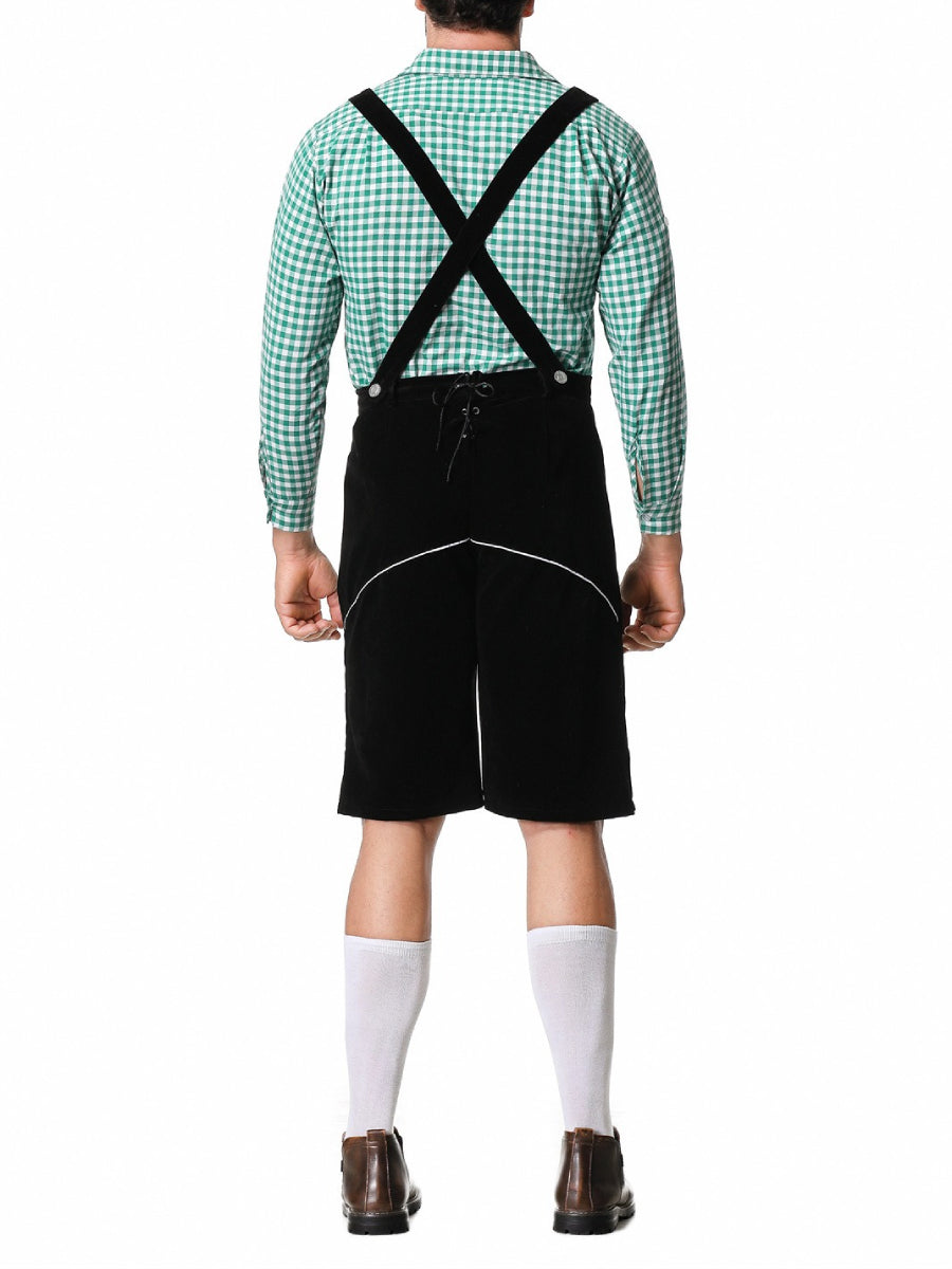 Bergbua – Lederhosen-Kostümset mit kariertem Hemd – Dein Wiesn-Klassiker