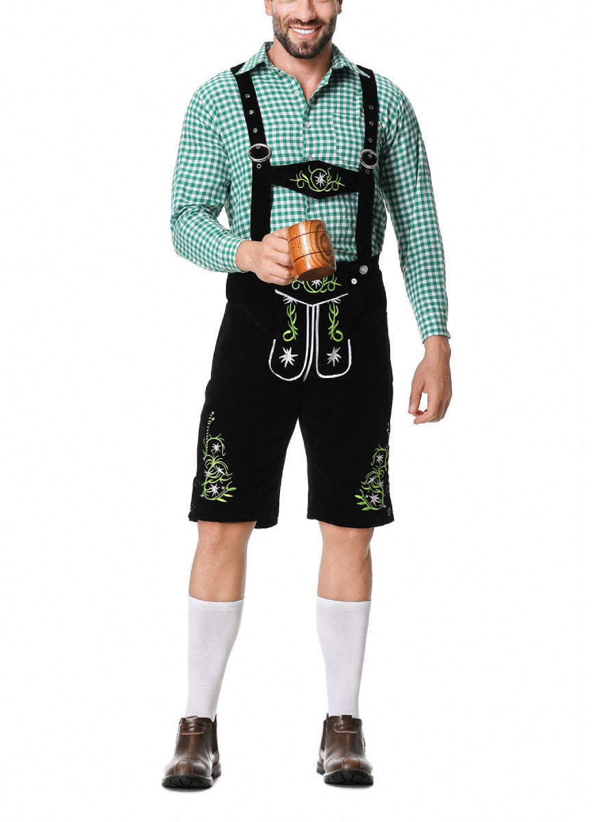 Bergbua – Lederhosen-Kostümset mit kariertem Hemd – Dein Wiesn-Klassiker