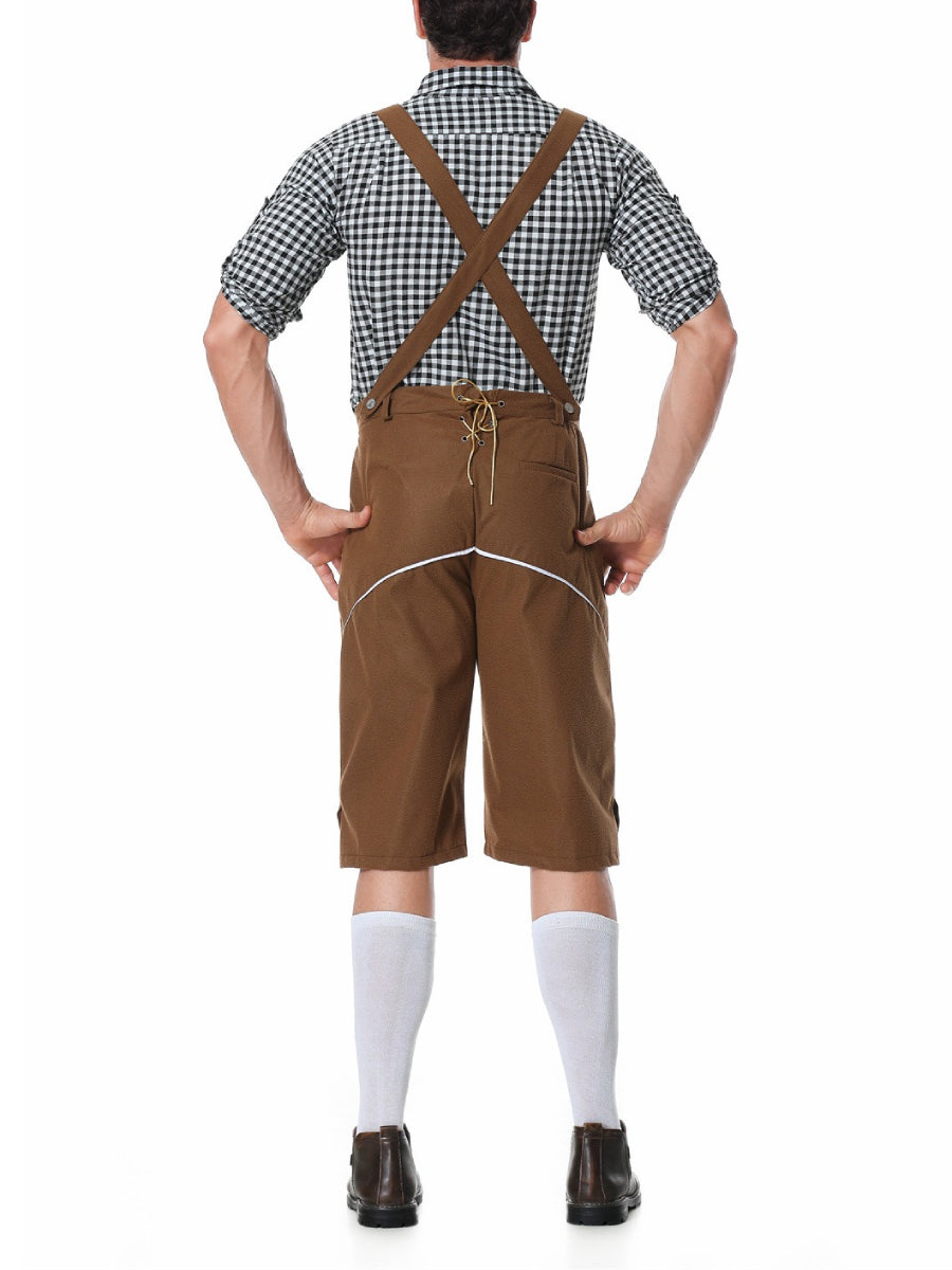 Bergbua – Lederhosen-Kostümset mit kariertem Hemd – Dein Wiesn-Klassiker