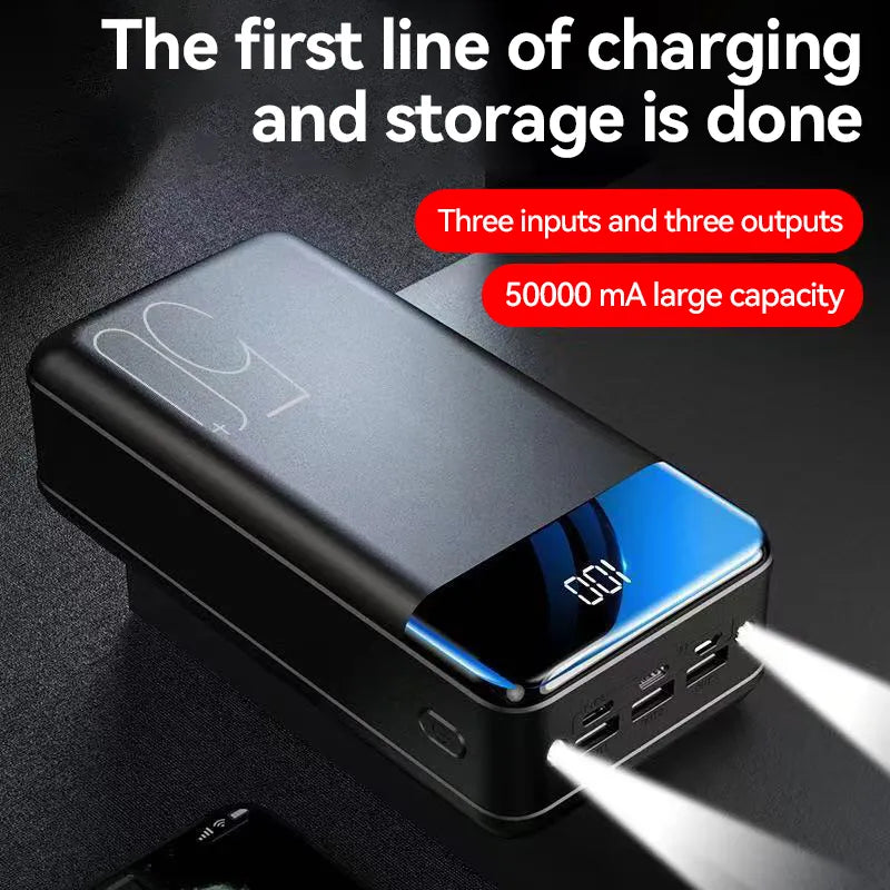 VoltEdge – Powerbank 50.000 mAh Schnellladung – ideal für Reisen