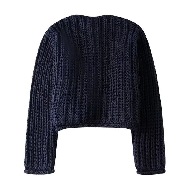 Grob gestrickte Strickjacke mit großen Knöpfen - Allison