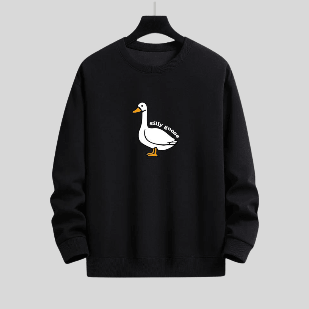 Zanomi – Sweat à capuche unisexe Silly Goose – Confortable avec imprimé ludique