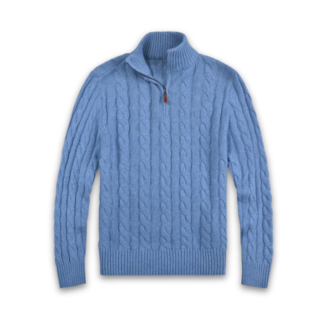 Yelko sweater | afslappet herrepullover med halv lynlås | stilfuld og behagelig