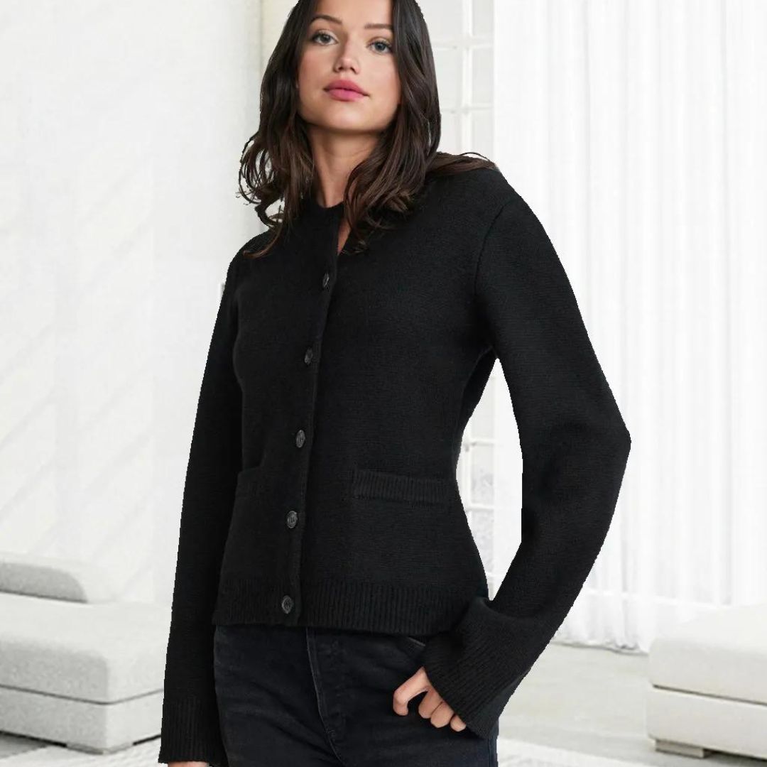 Klassische Strickjacke mit Knopfverschluss - Eudocia