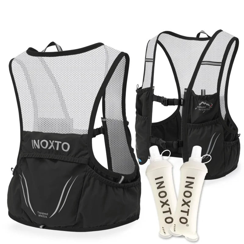 OutdoorHaven Trailrunvest - Inklusive 2 Soft Flasks, Tränkeweste für Trailrunner