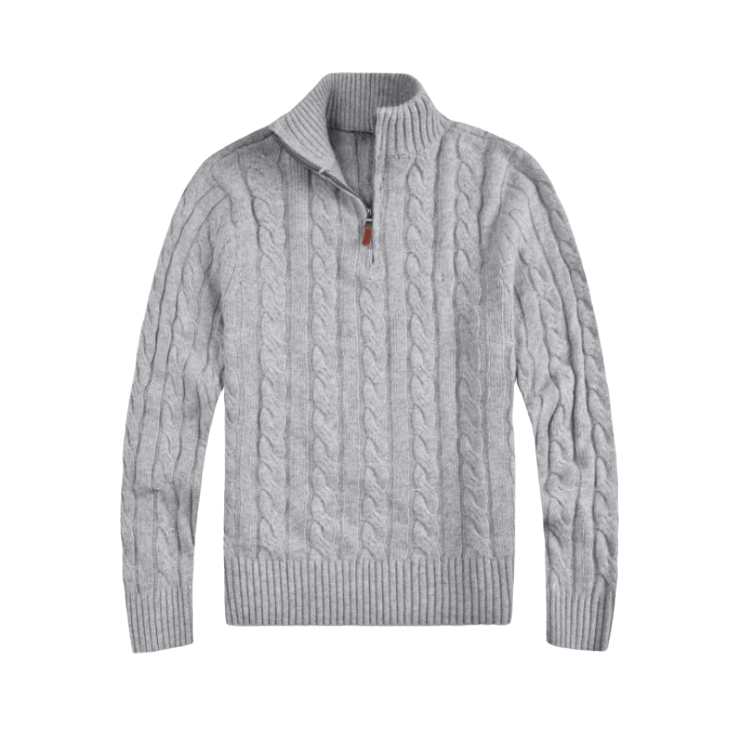 Yelko sweater | afslappet herrepullover med halv lynlås | stilfuld og behagelig