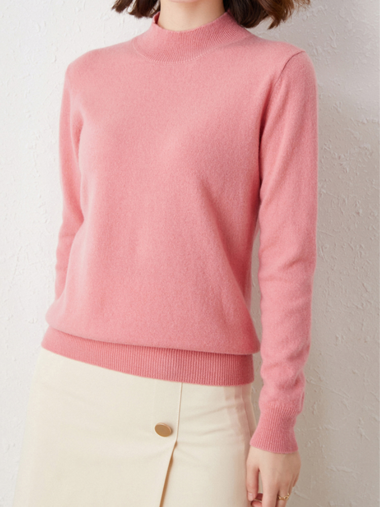 Yzelka pullover | Klassisk damepullover med høj halsudskæring | Stilfuldt og behageligt design